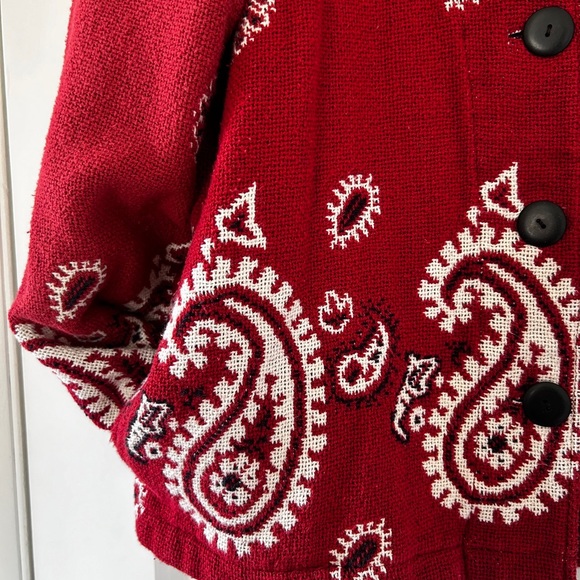 Paisley button up sweater - Picture 4 of 5